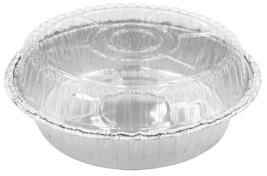 *WHOLESALE* 7" Clear Dome Lids for Aluminum Round Pan | 500 ct. Disposable VeZee