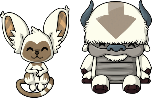 Appa and Momo Monitor Buddiez Avatar: The Last Airbender Youtooz Collectibles