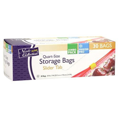 Load image into Gallery viewer, Nicole Home Collection Quart Size Freezer Storage Bags with Slide Food Storage &amp; Serving VeZee
