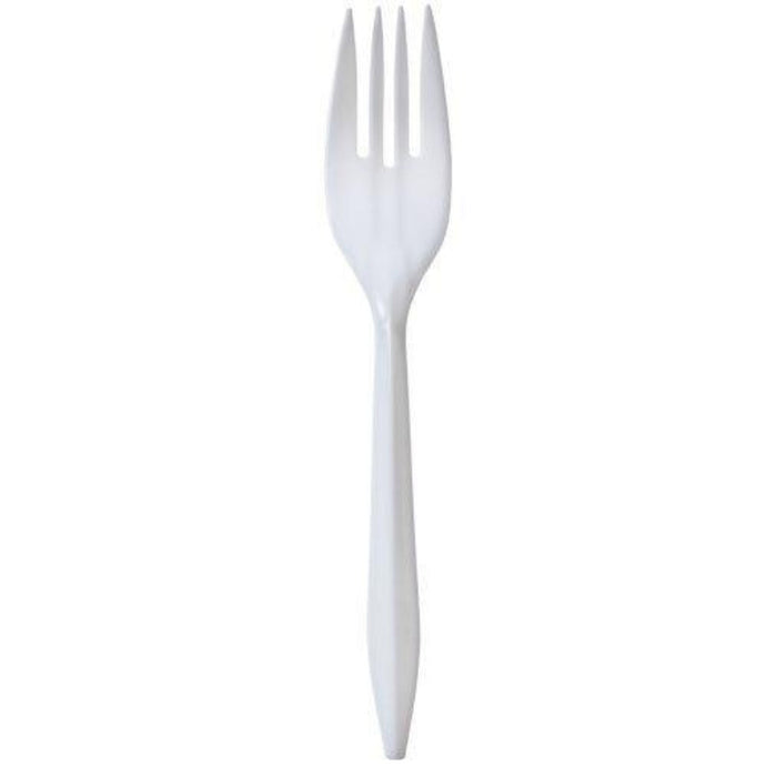 BULK Nicole Home Collection Medium Weight Fork White Cutlery VeZee