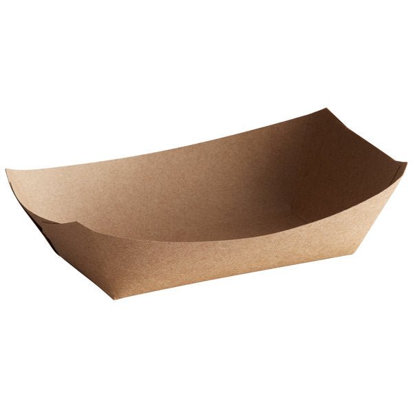 1 lb. Natural Kraft Paper Food Tray - 100/Pack PROstorez