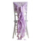 1 Set Chiffon Hoods Chair Sashes with Willow Ruffles Design Lavender Lilac - Stylish Chair Bow Decor Chair Sashes PROstorez Default Title