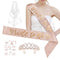 1 Set Rose Gold Bachelorette Party Bride Decor Accessories Kit, White Bridal Veil, Tiara Crown, Glittered Bride To Be Sash, & Stickers Wedding Accessories PROstorez Default Title