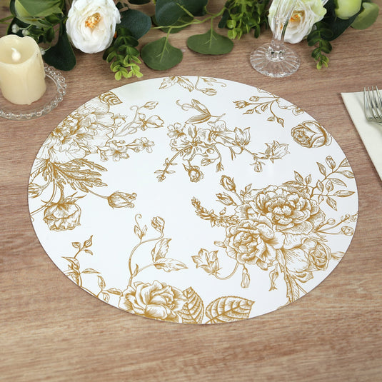 6-Pack Disposable Table Placemats in French Toile Print 13