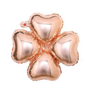 10 Pack 15" Rose Gold Four Leaf Clover Shaped Mylar Foil Balloons Decorations PROstorez Default Title
