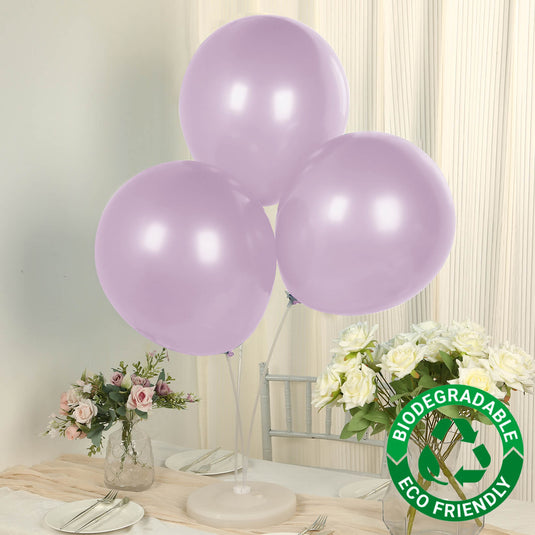 10 Pack Lavender Lilac Biodegradable Balloons, 18" Thickened Extra Strong Eco-friendly Latex Helium Party Balloons Decorations HIER_9110