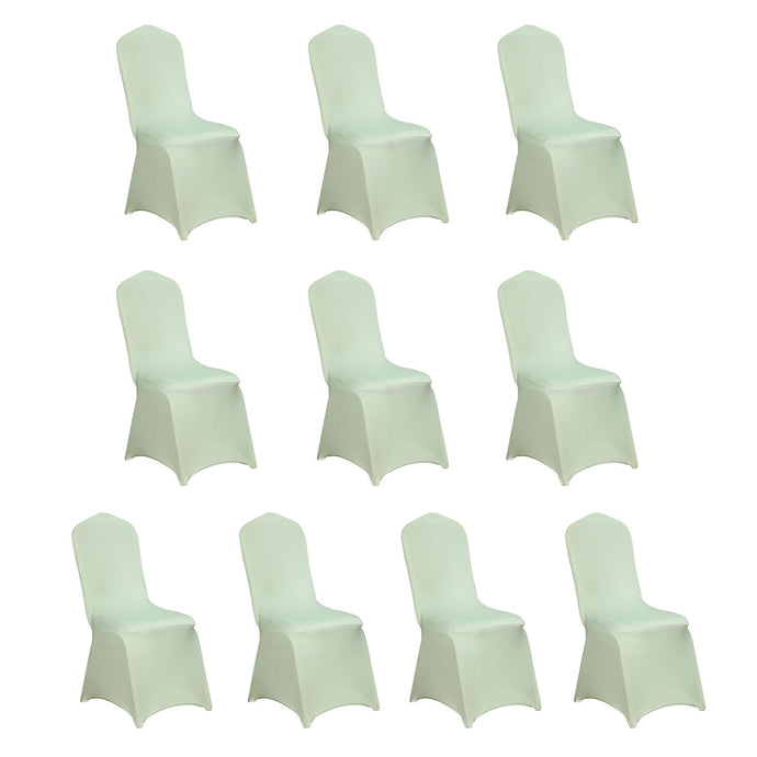 10 Pack Spandex Chair Covers for Banquet Chairs Sage Green - Durable Reusable Stretch Slip-On Covers Chair Covers HIER_3121