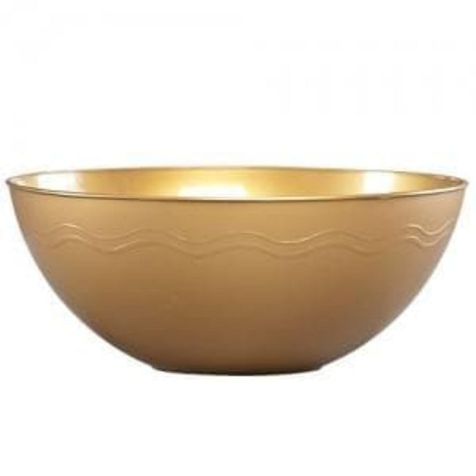 Gold Plastic Bowl 100 oz Serverware Party Dimensions