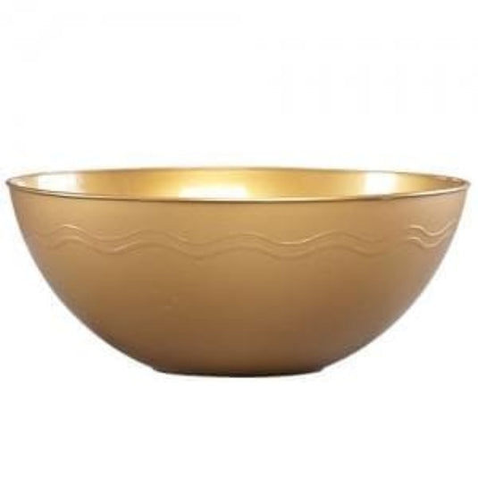 Gold Plastic Bowl 100 oz Serverware Party Dimensions