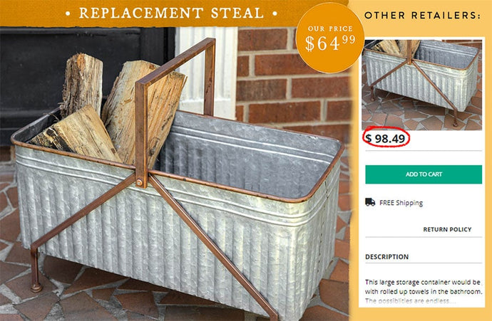 HUGE Galvanized Rustic Storage Bin General CT