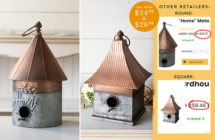 Copper and Galvanized Birdhouse, Pick Your Style General Decor Steals