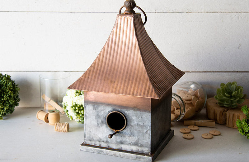 Load image into Gallery viewer, Copper and Galvanized Birdhouse, Pick Your Style General Decor Steals
