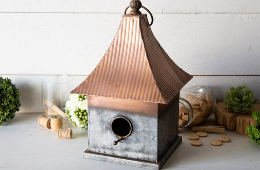 Copper and Galvanized Birdhouse, Pick Your Style General Decor Steals