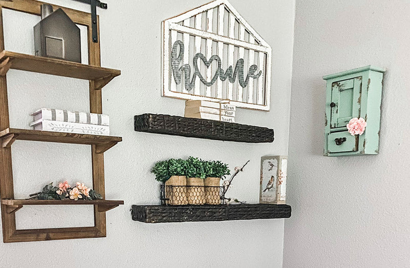 Load image into Gallery viewer, Handwoven Water Hyacinth Wall Shelf, Pick Your Size General Decor Steals
