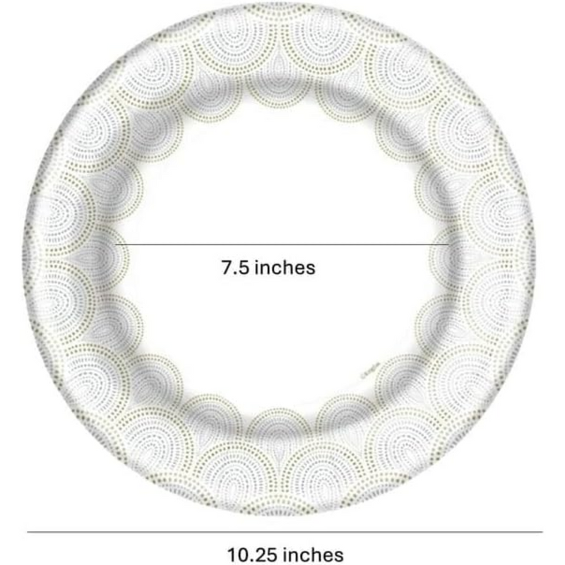 Load image into Gallery viewer, Metallic Rays 10.25&quot; Meal/Dinner Paper Plates Disposable Plates VeZee
