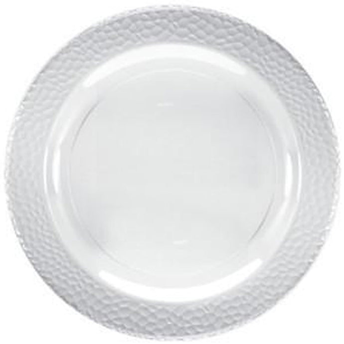 Lillian Tablesettings Pebbled Plastic Plate Clear 10.25