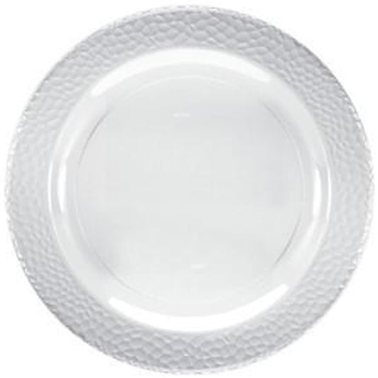 Lillian Tablesettings Pebbled Plastic Plate Clear 10.25