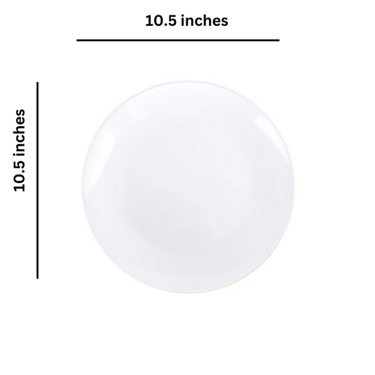 Organic Collection White Dinner Plates 10.5