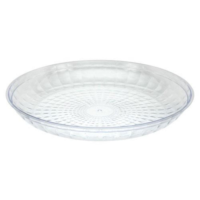 11'' Clear Crystal Cut Plastic Tray Serverware Party Dimensions