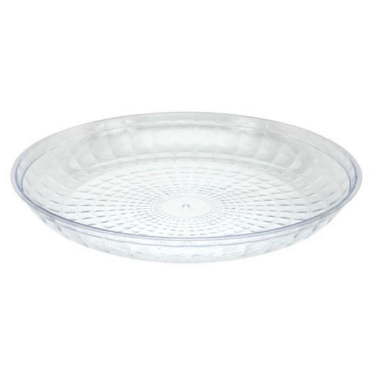 11'' Clear Crystal Cut Plastic Tray Serverware Party Dimensions