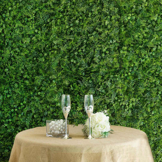 11 Sq ft. Green Boxwood Hedge Locust and Cypress Garden Wall Backdrop Mat - 4 Artificial Panels Backdrops HIER_5360 Default Title