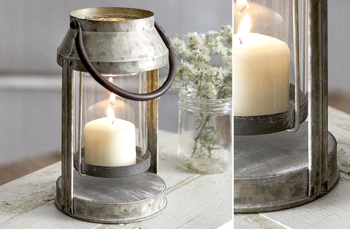 Industrial Galvanized Candle Lantern General CT