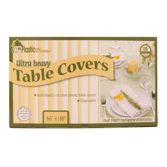 Plastic House Clear Ultra Heavy Duty Table Covers: Size- 66"x180" Tablesettings VeZee