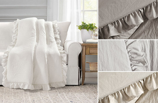 Ruffle Edge Throw Blanket, Pick Your Color General Decor Steals