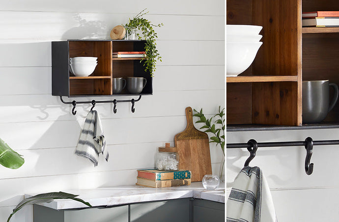 Wooden Cubby Shelf with Hook System General UMA