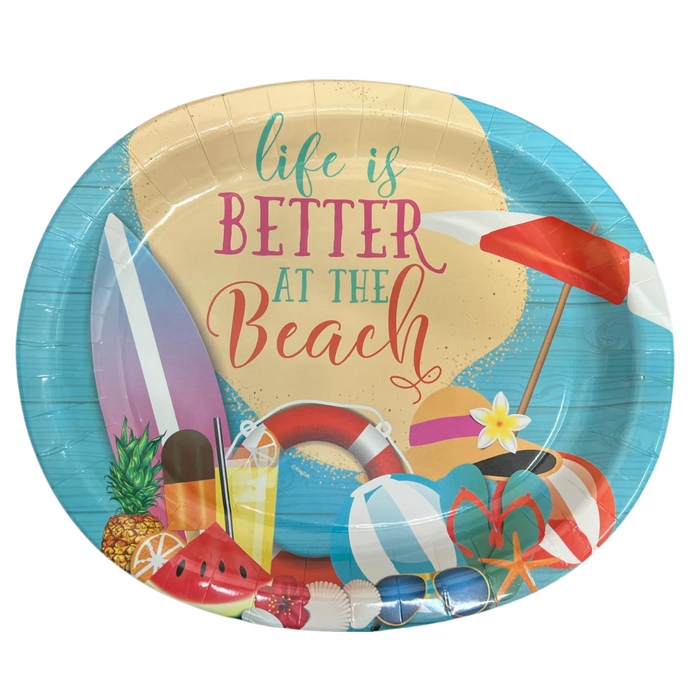 Multicolor Paper Beach-party Oval 10