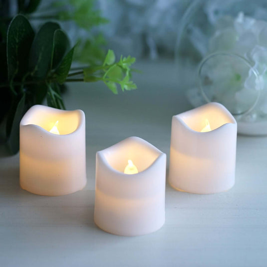 12-Pack LED Votive Candles Classic White Design - Reusable Flameless Battery Operated Lights LED PROstorez Default Title