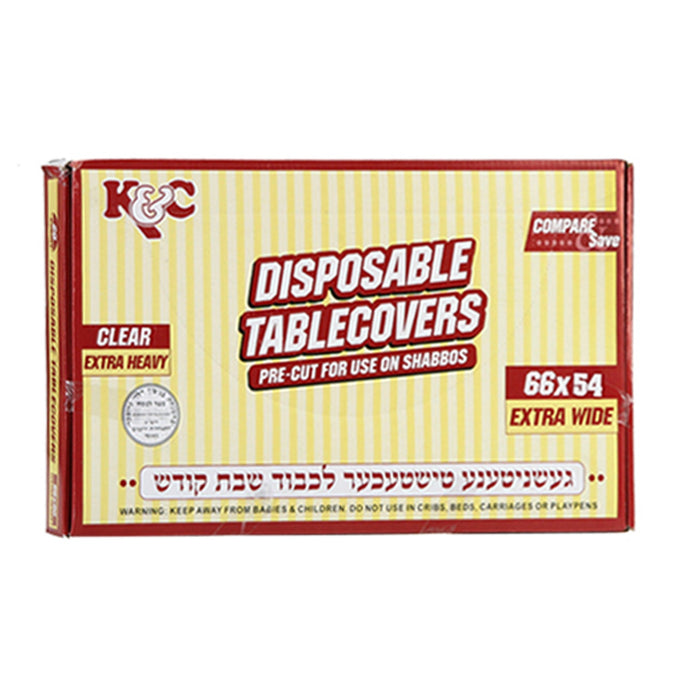 K&C Clear Heavy Duty Plastic Table Cover: Size 66