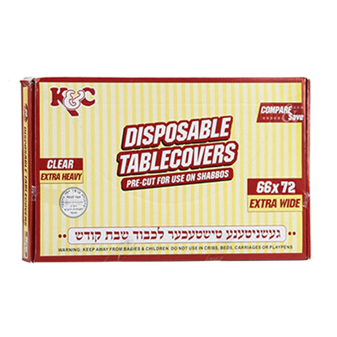 K&C Clear Heavy Duty Plastic Table Cover: Size 66