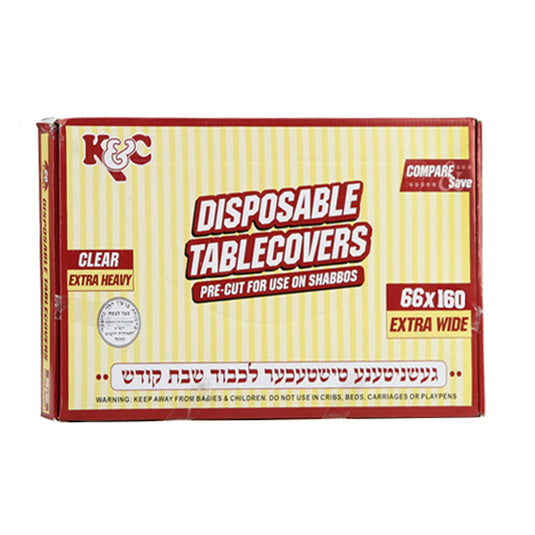 K&C Clear Heavy Duty Plastic Table Cover: Size 66