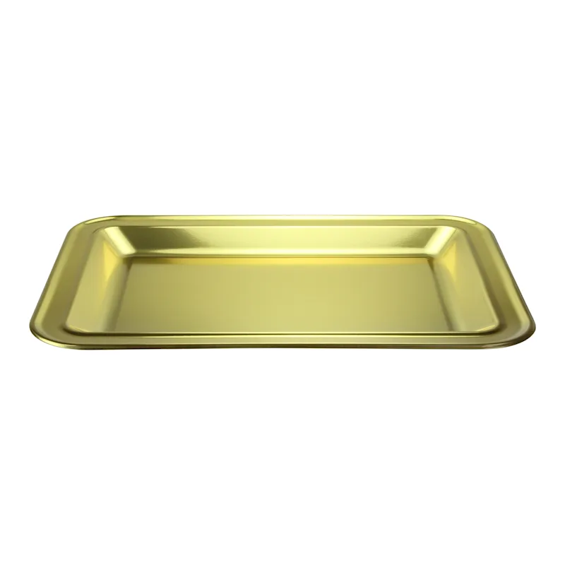 Load image into Gallery viewer, Gold Rectangle Serving Plastic Tray, 17.75 X 12.75 Tray King Zak
