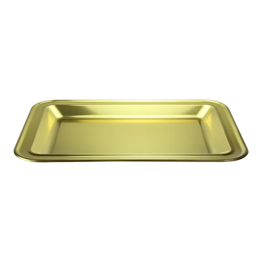 Gold Rectangle Serving Plastic Tray, 17.75 X 12.75 Tray King Zak