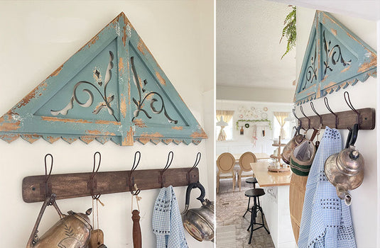 Distressed Teal Wall Gable General WG