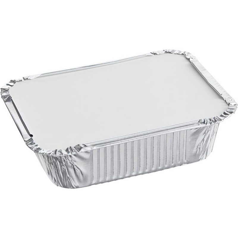 Load image into Gallery viewer, *WHOLESALE* Board Lid For 1Lb Aluminum Oblong Pan 5.5&quot; x 4&quot; | 1000 ct/case Disposable VeZee
