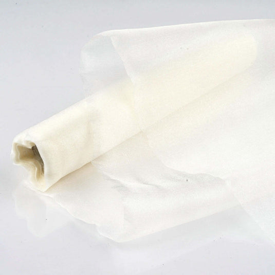 12"x10yd Ivory Sheer Chiffon Fabric Bolt, DIY Voile Drapery Fabric Fabrics HIER_2640 Default Title