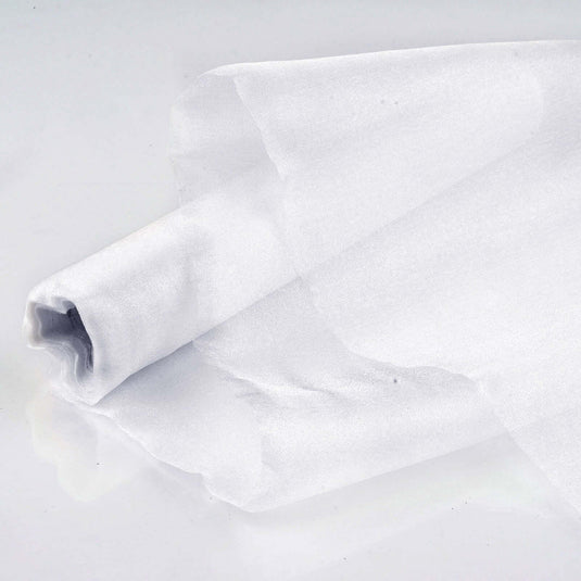 12"x10yd White Sheer Chiffon Fabric Bolt, DIY Voile Drapery Fabric Fabrics PROstorez Default Title