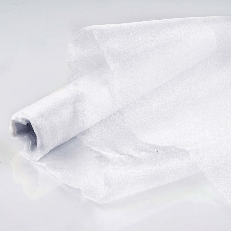 12"x10yd White Sheer Chiffon Fabric Bolt, DIY Voile Drapery Fabric Fabrics PROstorez Default Title