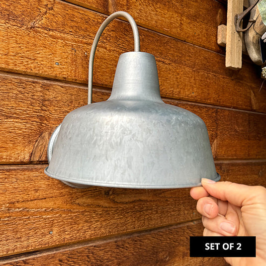 Galvanized Outdoor Sconce, Set of 2 General SAF