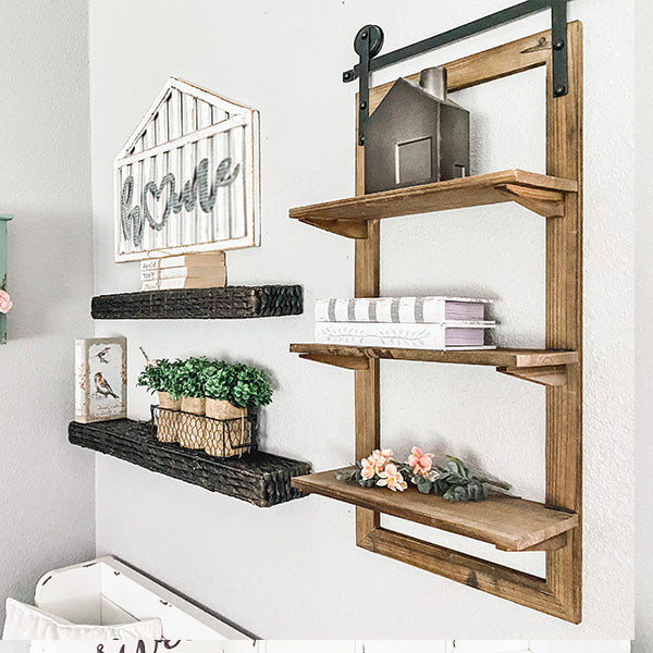 Barndoor Inspired Three Tiered Shelf General ABH