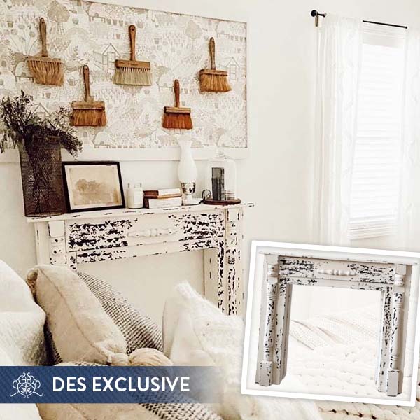 Extreme Distressing Whitewashed Mantel | DES Exclusive General ABH