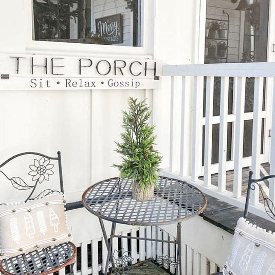 47 Inch "The Porch" 3-D Metal and Wooden Sign General ABH