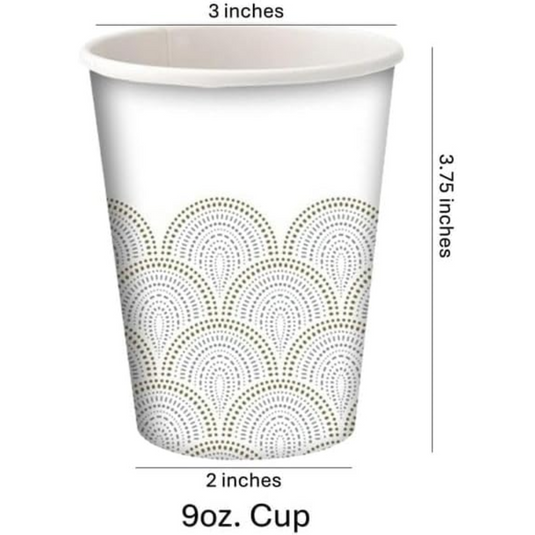 Metallic Rays 9oz. Paper Cups Paper Cups VeZee