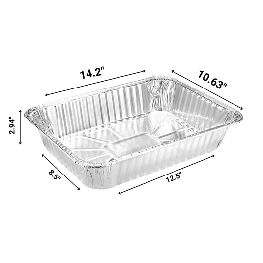 Disposable Aluminum HEAVY WEIGHT Giant Lasagna Baking Pan 14.2 X 1.63 X 2.94 Inches Disposable VeZee