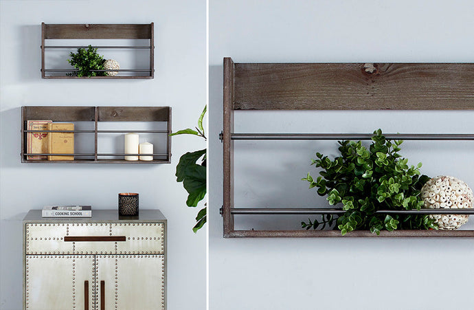 Rustic Wooden Wall Shelf General UMA