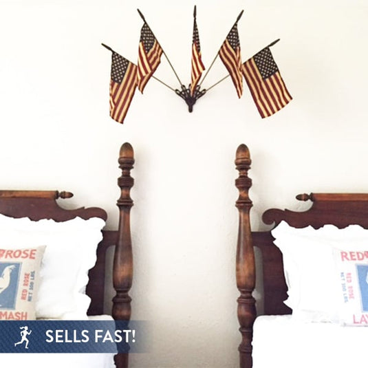 American Tea Stained Flags with Bracket General PBK