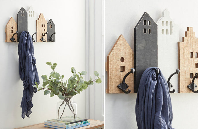 Wooden City Skyline Wall Hooks General UMA